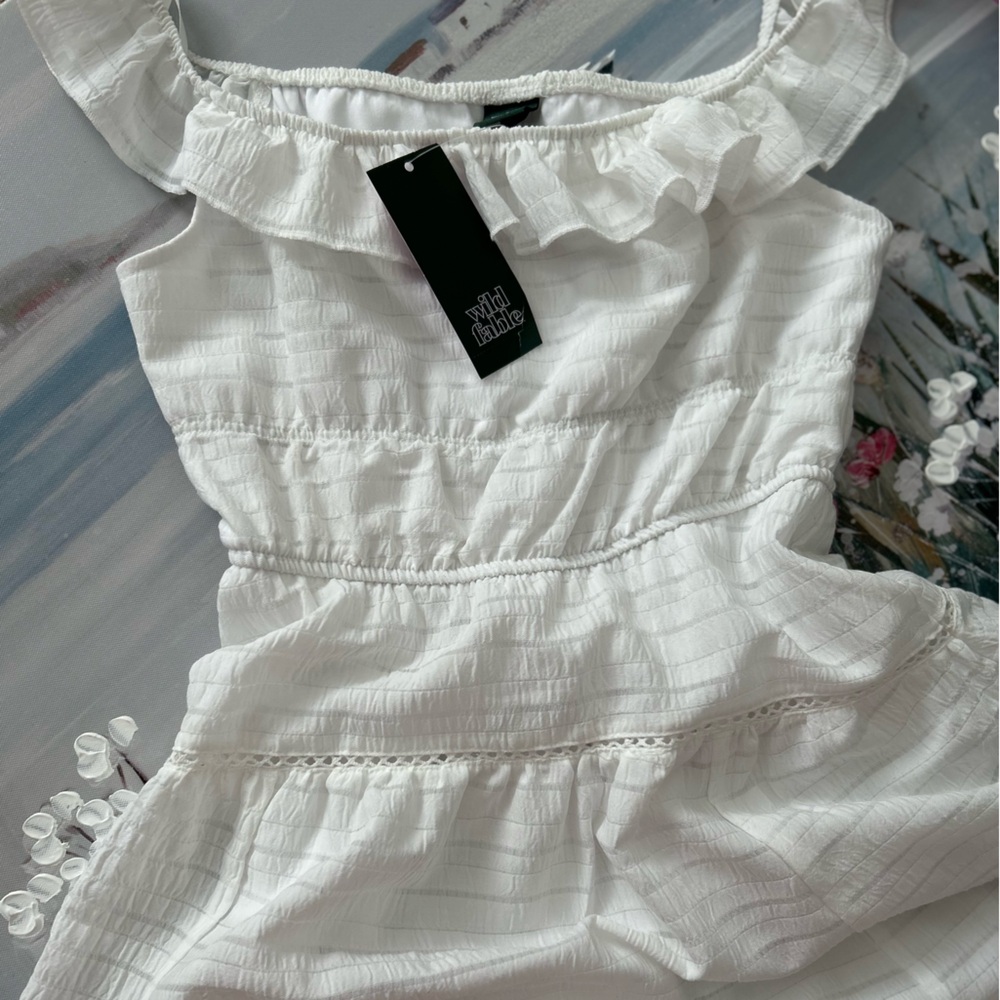 New Wild Fable White Prairie Dress Summer Coastal🌸